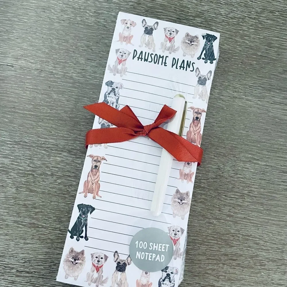 Pawsome Plans Magnetic Notepad List & Pen Set